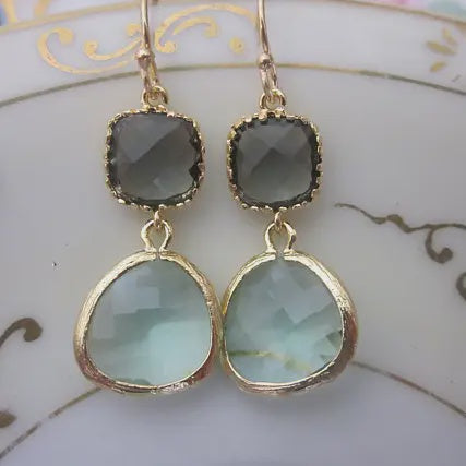 Gold Prasiolite Earrings