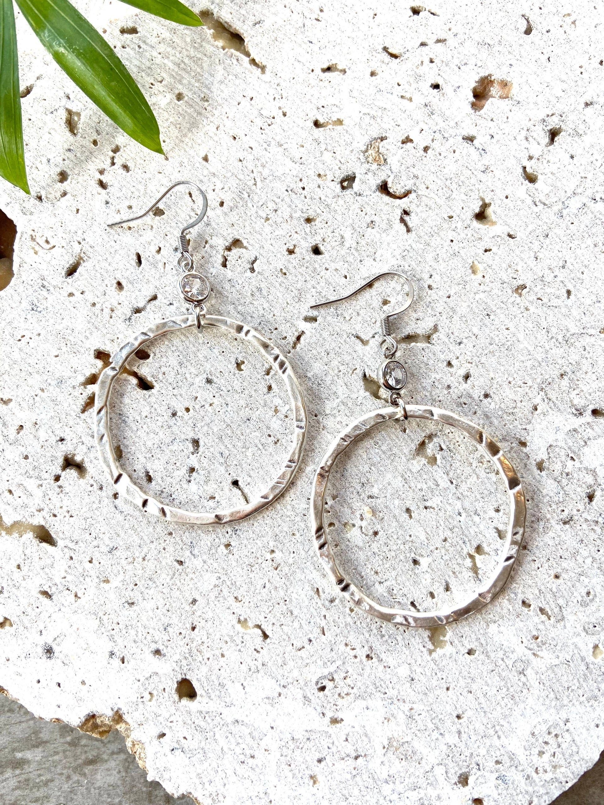 boho silver hoops