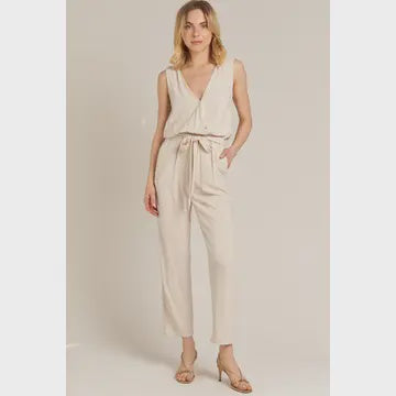 Sleeveless Jumpsuit W/ Belt