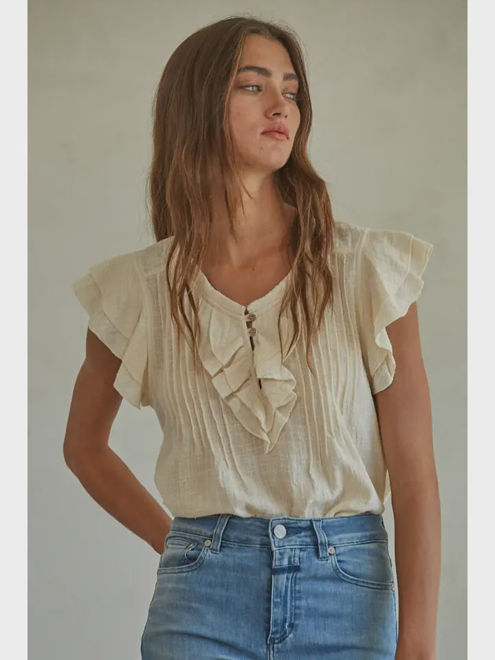 cotton linen v neck short sleeve