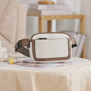 color block white / brown Fanny pack