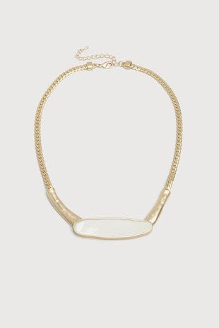 Herringbone chain Plated collar necklace