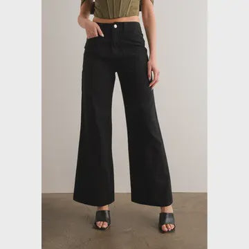 Lily Pocket Wide pants Black