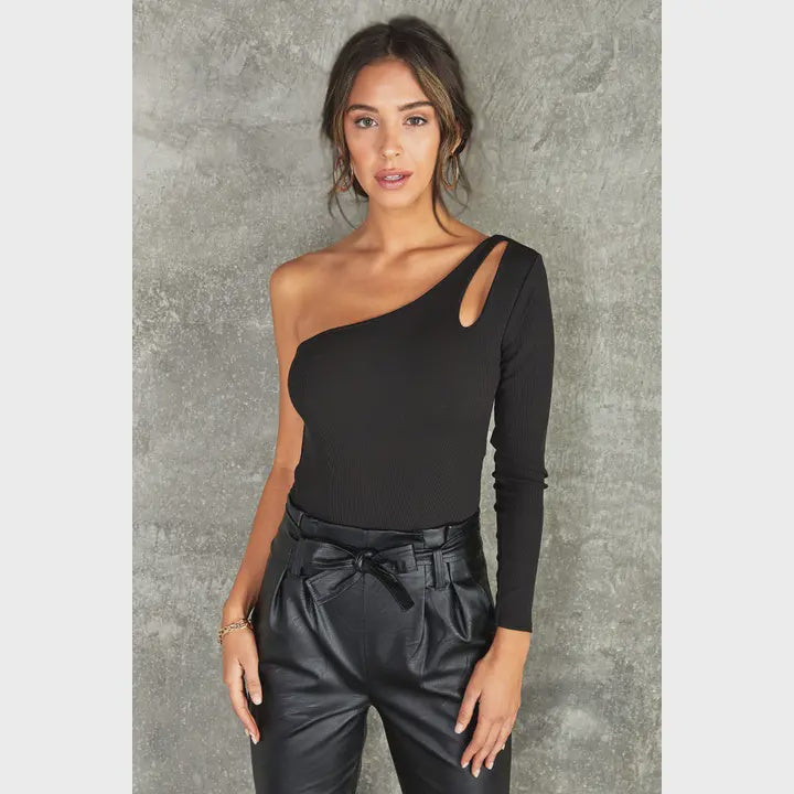 One shoulder body suit Black  Bodysuit