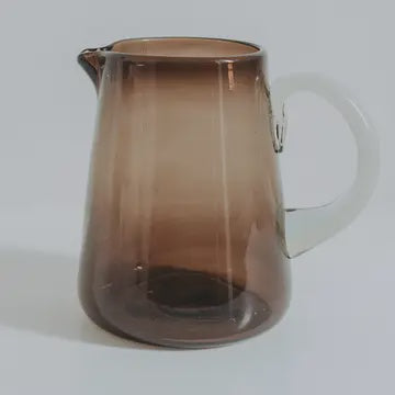 Handblown Glass pitcher -Tamarind