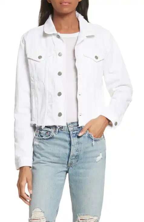 Rebel White Jean Jacket